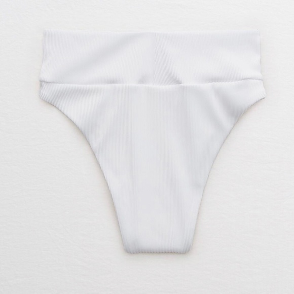 NEW [Aerie] white ribbed high cut bikini bottom 🤍 - Picture 6 of 14